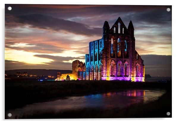 Whitby Abbey Acrylic by Andy Barker