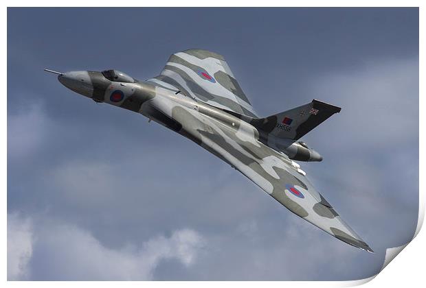 Vulcan Bomber XH558 Flying Print by Oxon Images