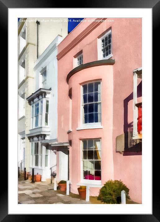 Pink Cottage in Grand Parade, Portsmouth Framed Mounted Print by Graham Prentice