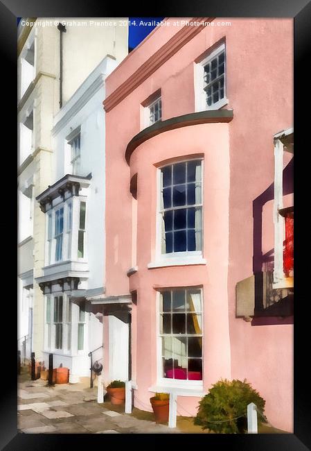 Pink Cottage in Grand Parade, Portsmouth Framed Print by Graham Prentice