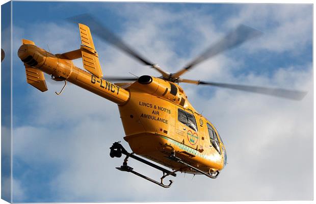 Lincolnshire and Nottinghamshire Air Ambulance Canvas Print by daniel kennedy