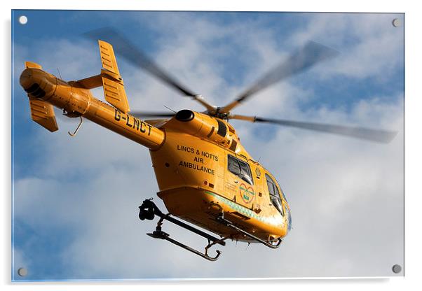 Lincolnshire and Nottinghamshire Air Ambulance Acrylic by daniel kennedy