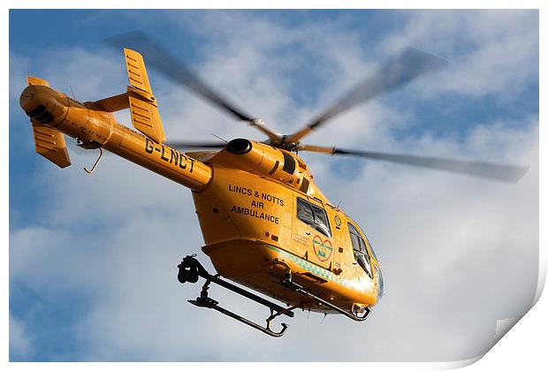 Lincolnshire and Nottinghamshire Air Ambulance Print by daniel kennedy