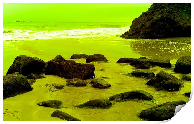 Kynance Cove, Cornwall Print by Lisa PB