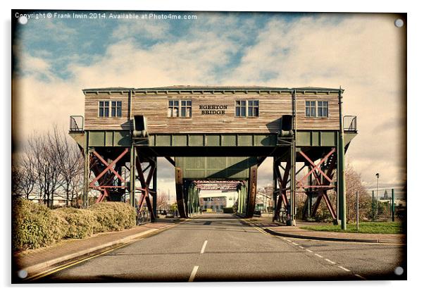 Egerton Bridge, Birkenhead, UK (Grunged) Acrylic by Frank Irwin