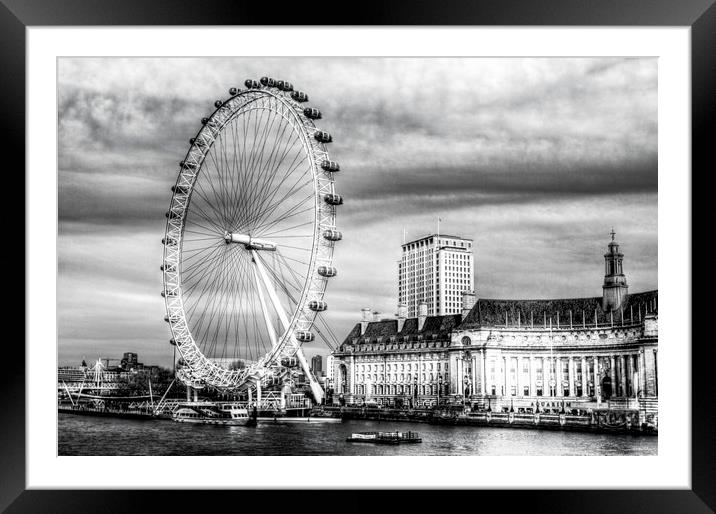 The London Eye Framed Mounted Print by David Pyatt