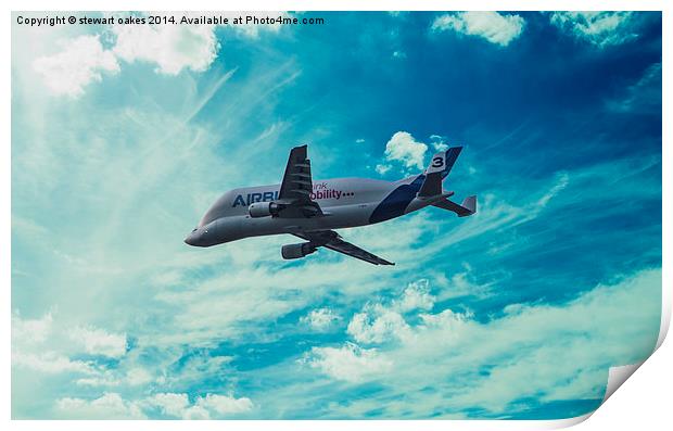 Airbus over Broughton 2 Print by stewart oakes