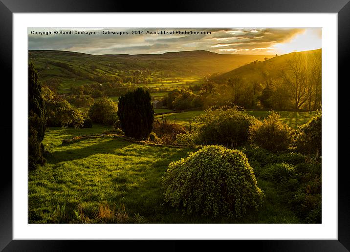 Dalescapes: A Slice Of Heaven In Swaledale Framed Mounted Print by Sandi-Cockayne ADPS