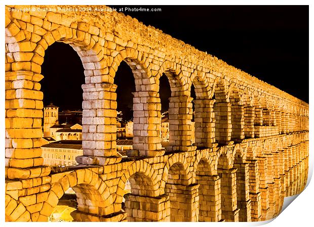 Aqueduct of Segovia Print by Graham Prentice