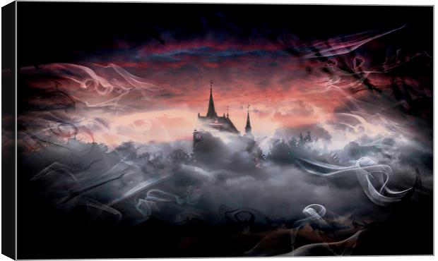 Castle in the mist Canvas Print by Alan Mattison