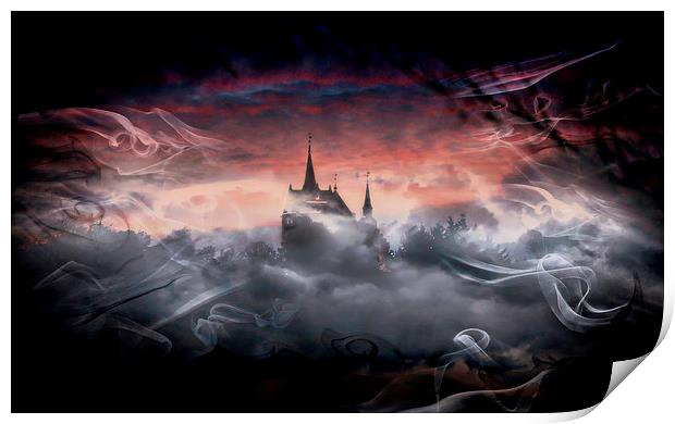 Castle in the mist Print by Alan Mattison