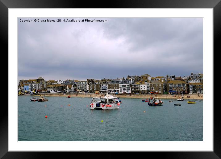St Ives Framed Mounted Print by Diana Mower