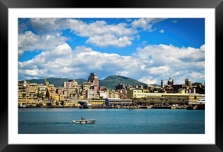Genova Porto, centro Framed Mounted Print by Cristian Budeanu