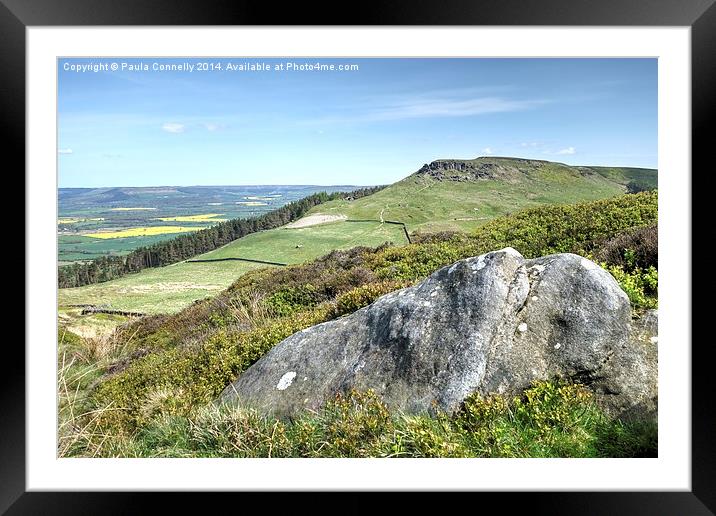 The Wain Stones in the Cleveland Hills Framed Mounted Print by Paula Connelly