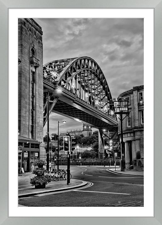 Tyne Bridge B&W Framed Mounted Print by Northeast Images