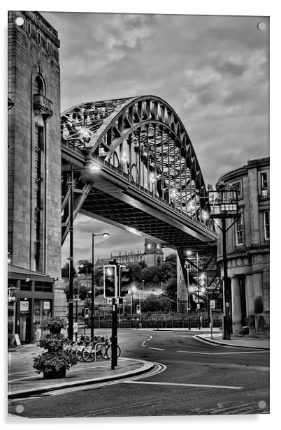 Tyne Bridge B&W Acrylic by Northeast Images