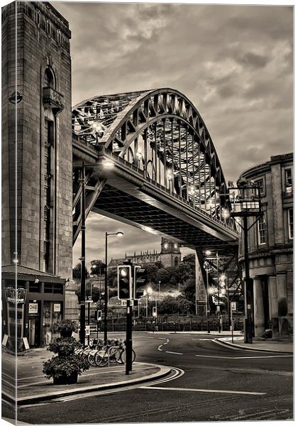 Tyne Bridge Sepia Canvas Print by Northeast Images
