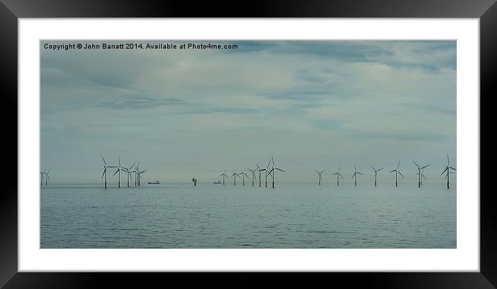 Offshore Wind Framed Mounted Print by John Barratt