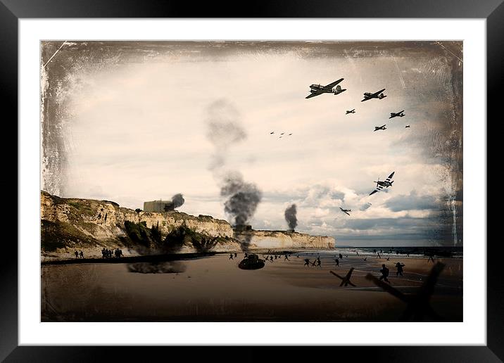 Omaha Beach Framed Mounted Print by J Biggadike