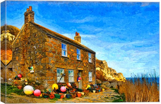 Fishermans cottage, Cornwall, UK Canvas Print by Bernd Tschakert