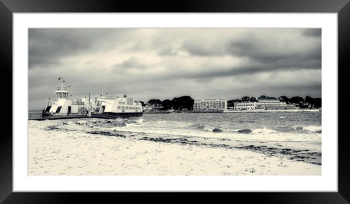 Sandbanks Ferry Dorset Framed Mounted Print by Louise Godwin