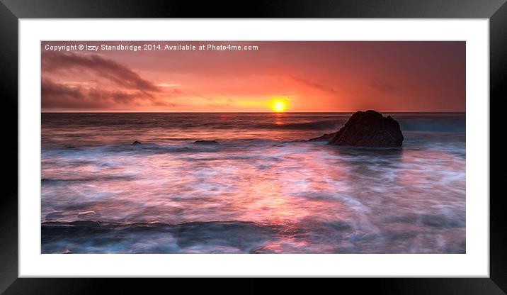 Aberystwyth sunset seascape Framed Mounted Print by Izzy Standbridge