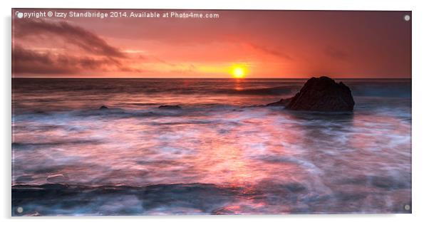Aberystwyth sunset seascape Acrylic by Izzy Standbridge