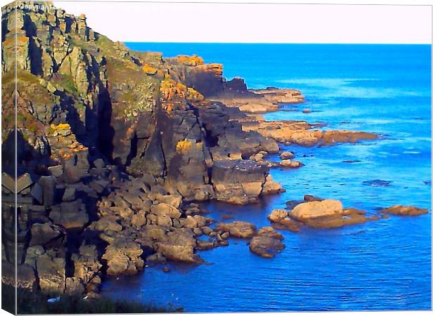 Rocky View at Lizard Point Canvas Print by Lisa PB