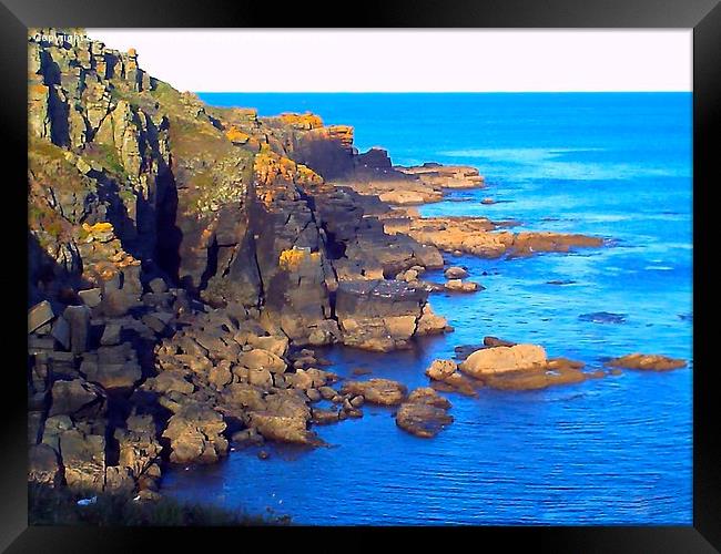 Rocky View at Lizard Point Framed Print by Lisa PB
