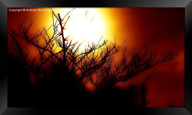 Red Sky At Night Framed Print by Graham Beerling
