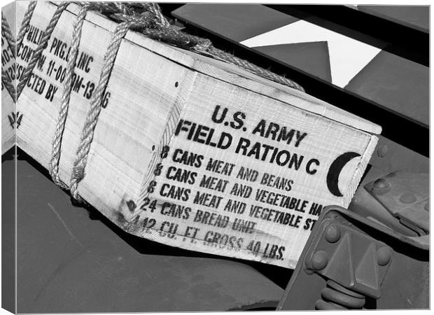 US Army Field Rations Canvas Print by Robert Gipson
