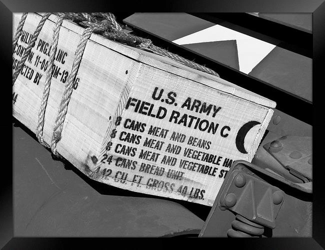 US Army Field Rations Framed Print by Robert Gipson