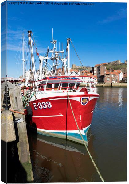 Red Boat Jay-C Canvas Print by Peter Jordan