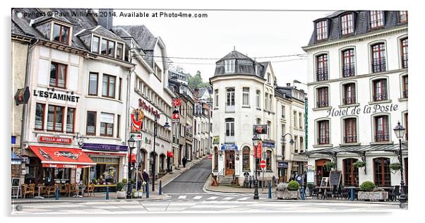 Street Scene in Bouillon Acrylic by Paul Williams
