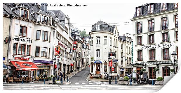 Street Scene in Bouillon Print by Paul Williams