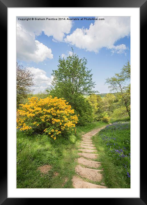 Spring Path Framed Mounted Print by Graham Prentice