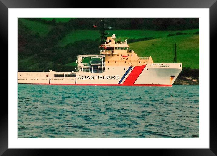 The Coastguard, Cornwall Framed Mounted Print by Lisa PB