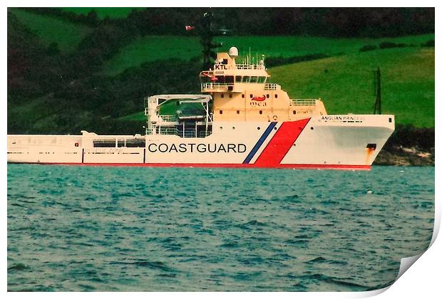 The Coastguard, Cornwall Print by Lisa PB
