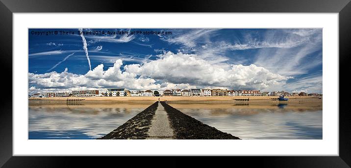 Southend on Sea panorama Framed Mounted Print by Sheila Smart