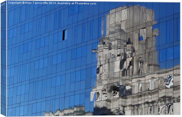 Mesmerizing Liverpool Reflection Canvas Print by Alan Tunnicliffe