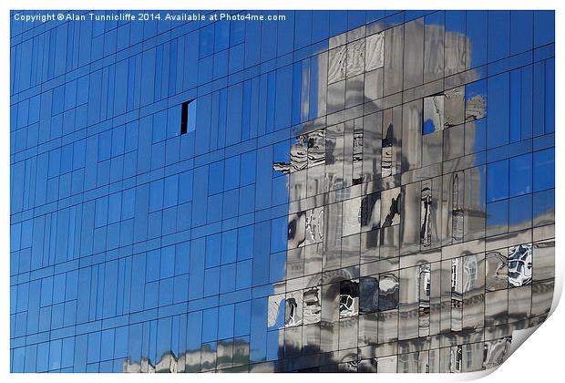 Mesmerizing Liverpool Reflection Print by Alan Tunnicliffe