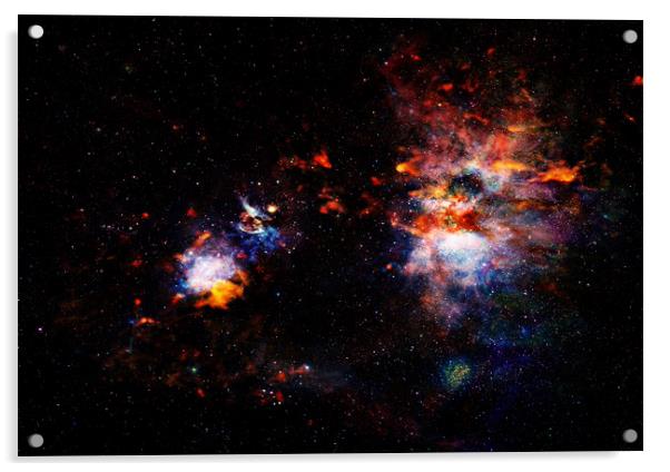 Sleeping Man Nebula Acrylic by Hugh Fathers