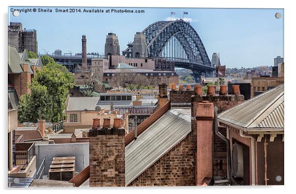 The Rocks, Sydney with Harbour Bridge Acrylic by Sheila Smart