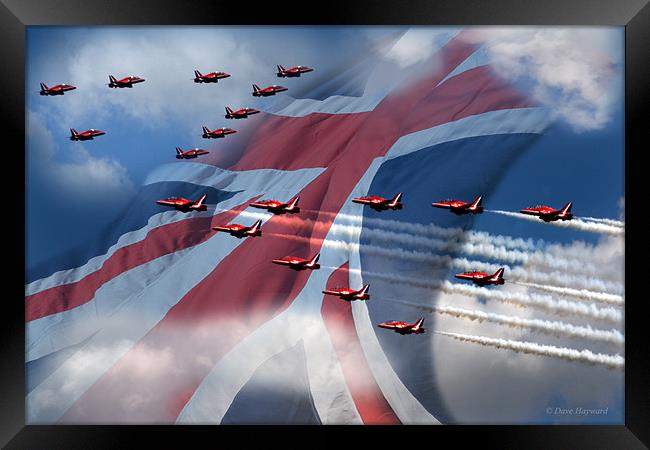 Display  (Red Arrows) Framed Print by Dave Hayward