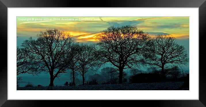 Misty Sunrise 2 Framed Mounted Print by philip milner