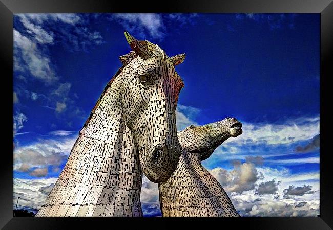 Falkirk Kelpies Framed Print by jim huntsman