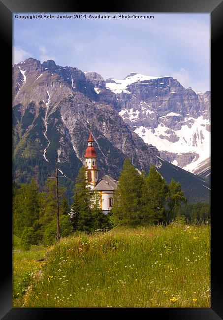Alpine Church Framed Print by Peter Jordan