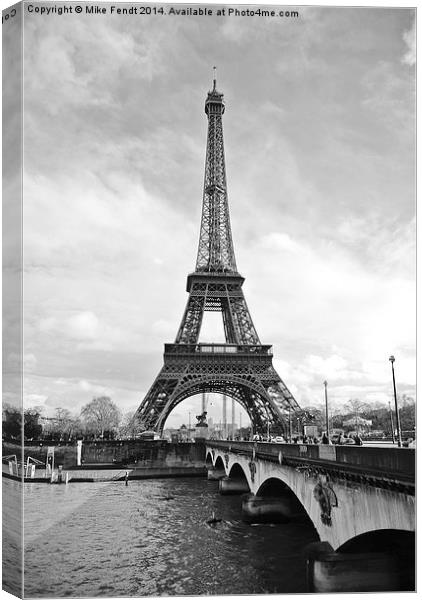 Eiffel Tower, Paris Canvas Print by Mike Fendt
