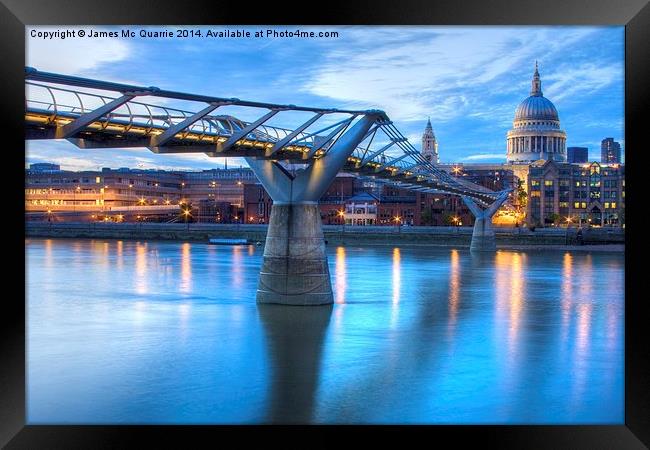 Bridge to St. Pauls (HDR) Framed Print by James Mc Quarrie