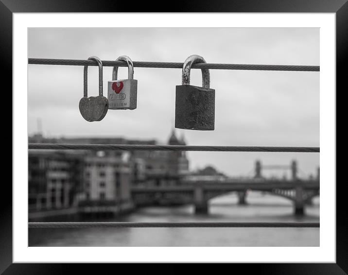 Love Locked 3 Framed Mounted Print by LensLight Traveler
